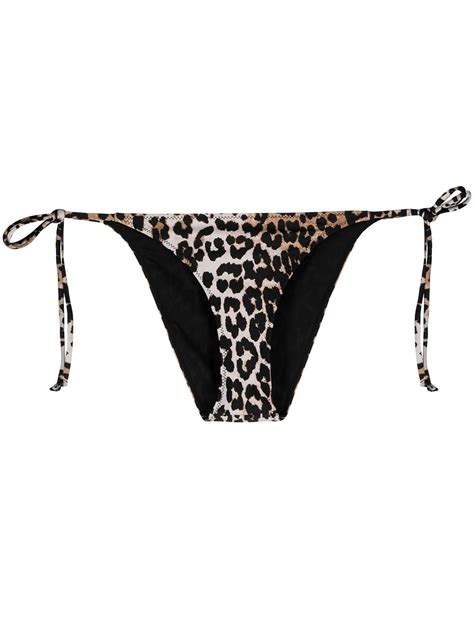 Ganni Animal Bikini Bottom 38 IT at FORZIERI Australia.